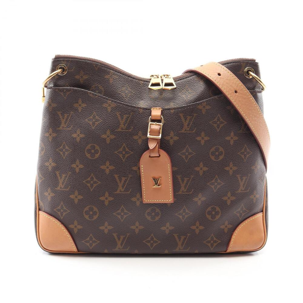 Louis Vuitton Odeon NM Monogram Shoulder Bag Canvas Leather Brown